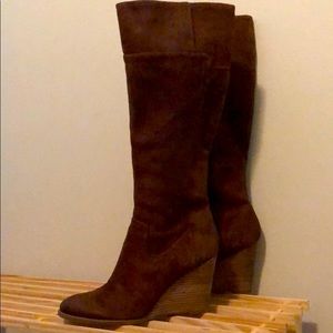 Franco Sarto 9 1/2 suede brown boots.